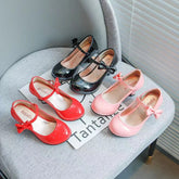 LBSFY  - Fashion Classic High Heels Kids Leather Shoes Spring Autumn Child Party Wedding Shoes Solid Performance Dance Shoes for Girls